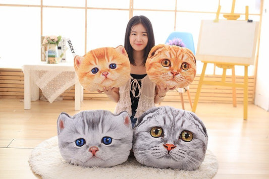 Cuddly Cat-Shaped Car Cushion and Nap Pillow-0
