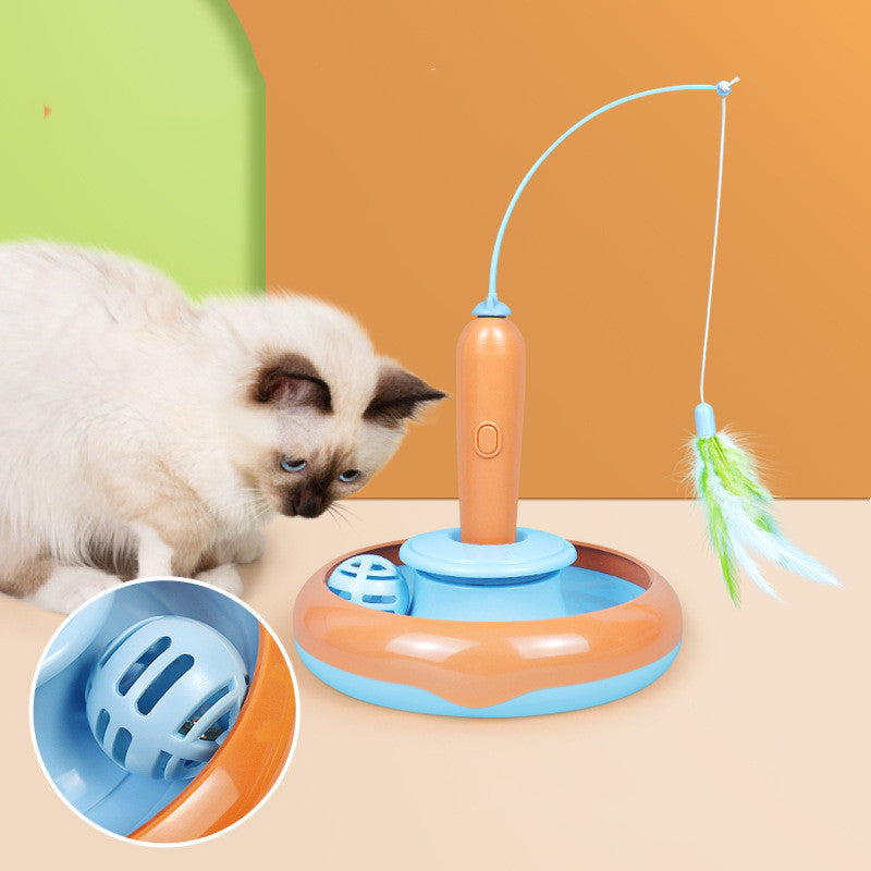 Feathered 2-In-1 Interactive Cat Toy-1